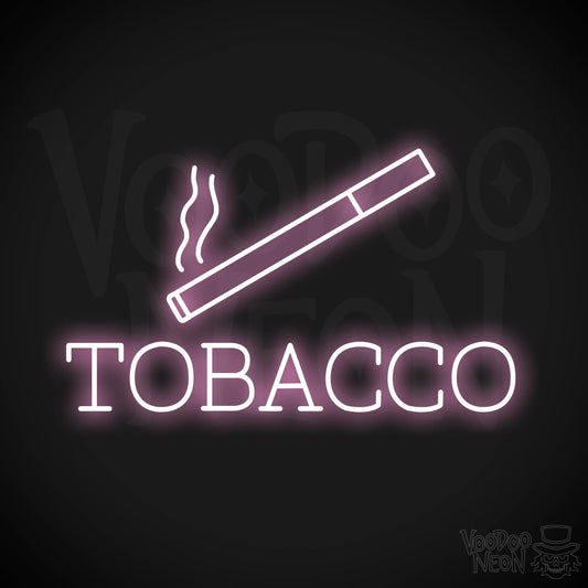 Tobacco Neon Sign - Light Pink