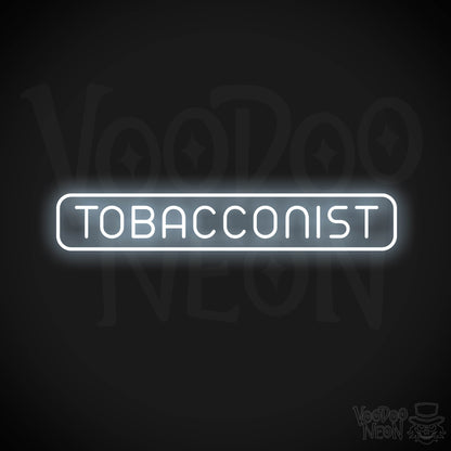 Tobacconist Neon Sign - Cool White
