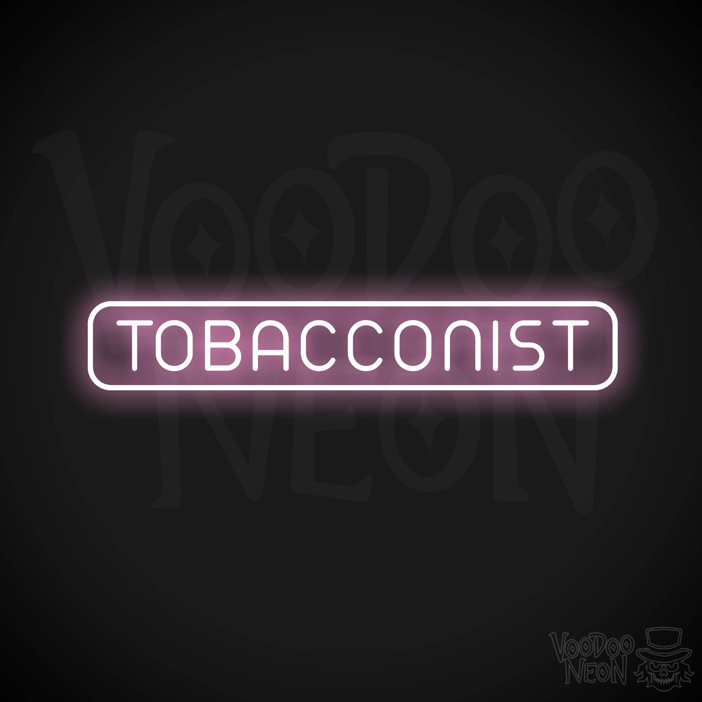 Tobacconist Neon Sign - Light Pink