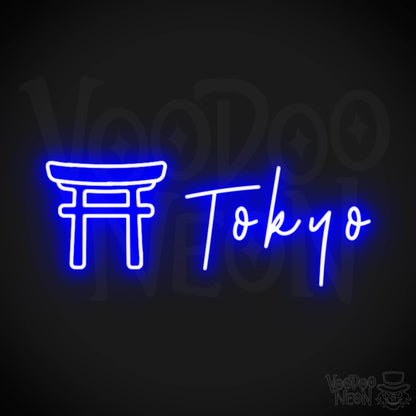 Tokyo Neon Sign - Neon Tokyo Sign - Wall Art - Color Dark Blue