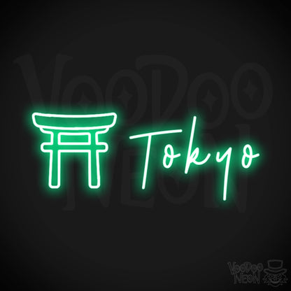 Tokyo Neon Sign - Neon Tokyo Sign - Wall Art - Color Green