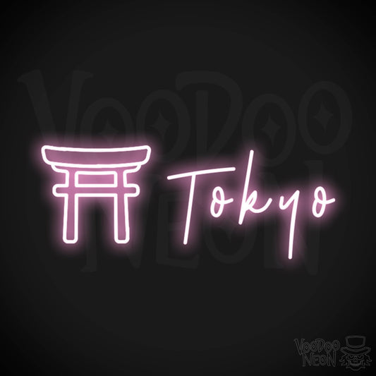 Tokyo Neon Sign - Neon Tokyo Sign - Wall Art - Color Light Pink