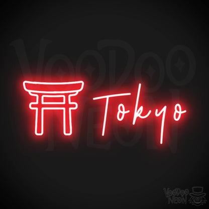 Tokyo Neon Sign - Neon Tokyo Sign - Wall Art - Color Red