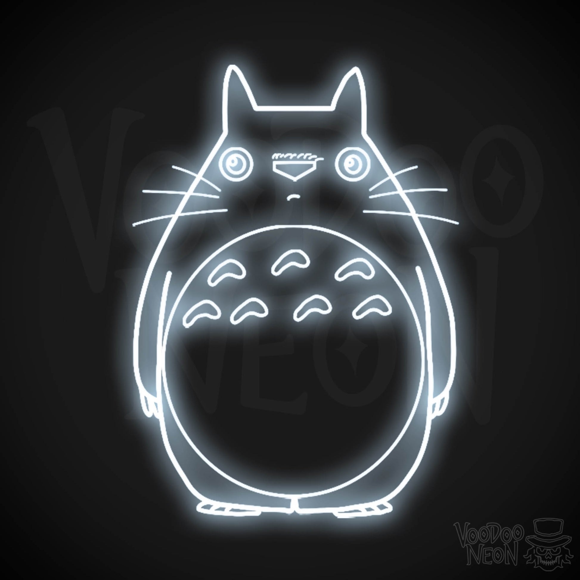 Totoro Neon Wall Art - Neon Totoro Sign - Totoro Neon Sign - LED Wall Art - Color Cool White