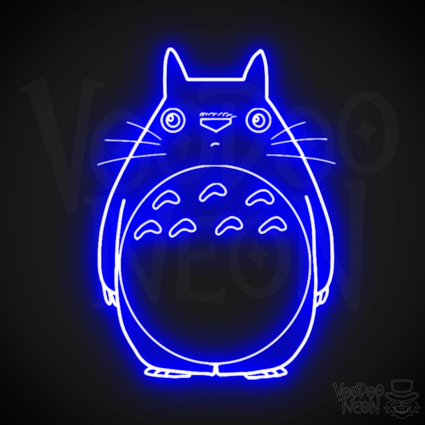 Totoro Neon Wall Art - Neon Totoro Sign - Totoro Neon Sign - LED Wall Art - Color Dark Blue