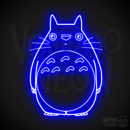 Totoro Neon Wall Art - Neon Totoro Sign - Totoro Neon Sign - LED Wall Art - Color Dark Blue