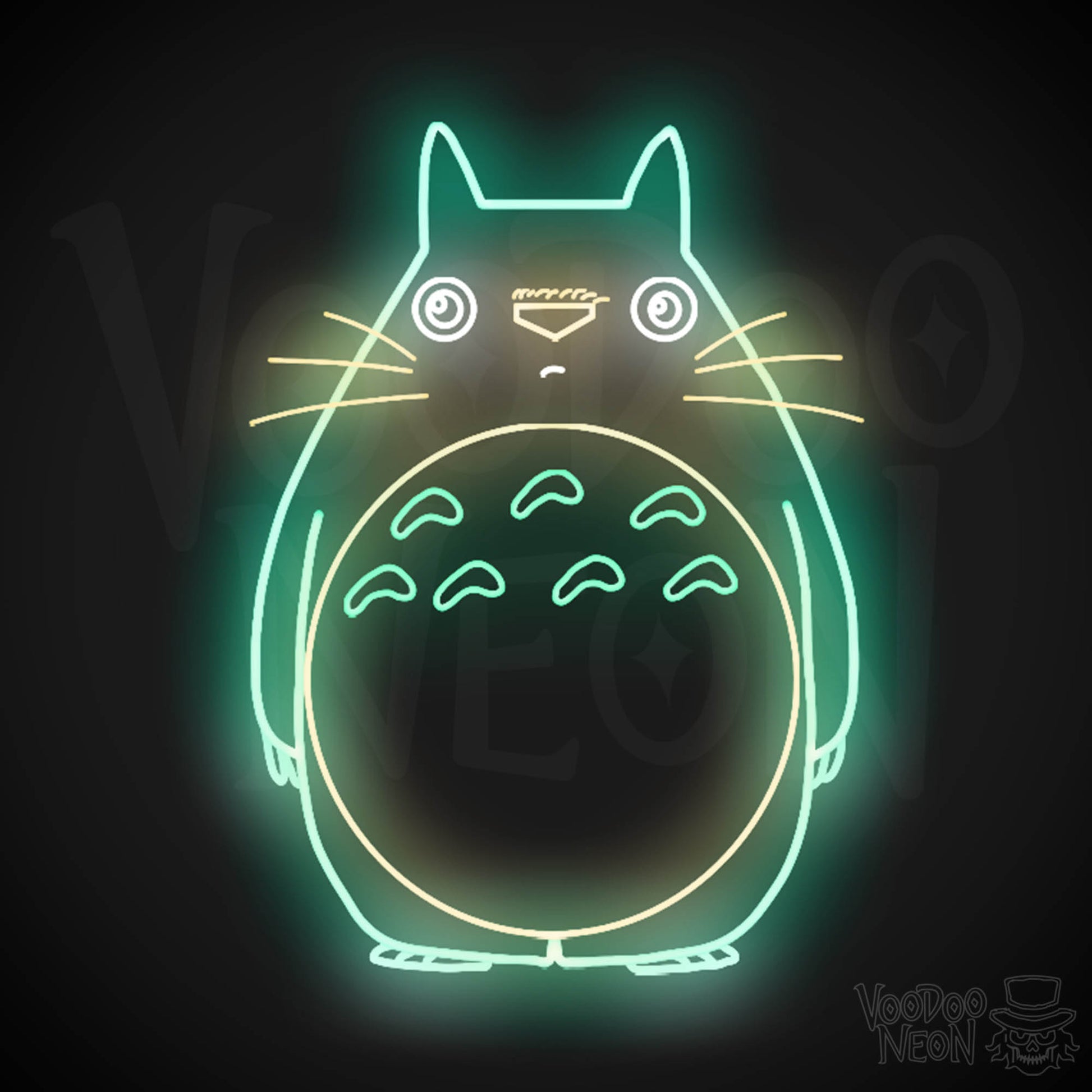 Totoro Neon Wall Art - Neon Totoro Sign - Totoro Neon Sign - LED Wall Art - Color Multi-Color