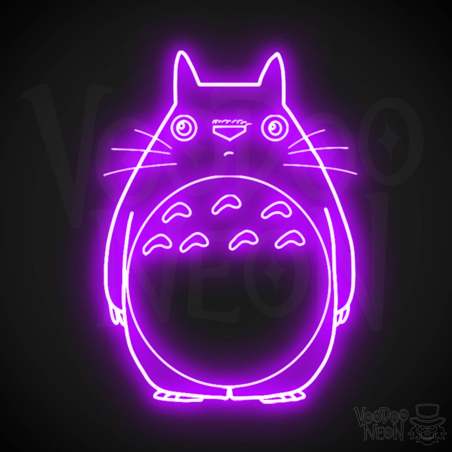 Totoro Neon Wall Art - Neon Totoro Sign - Totoro Neon Sign - LED Wall Art - Color Purple