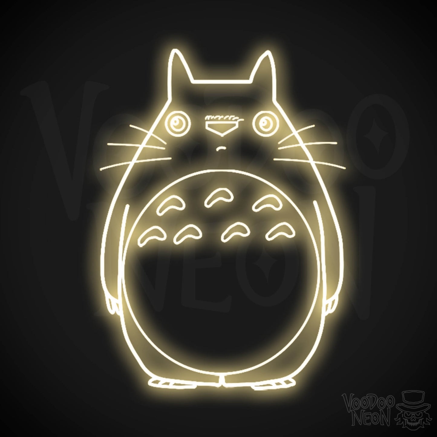 Totoro Neon Wall Art - Neon Totoro Sign - Totoro Neon Sign - LED Wall Art - Color Warm White