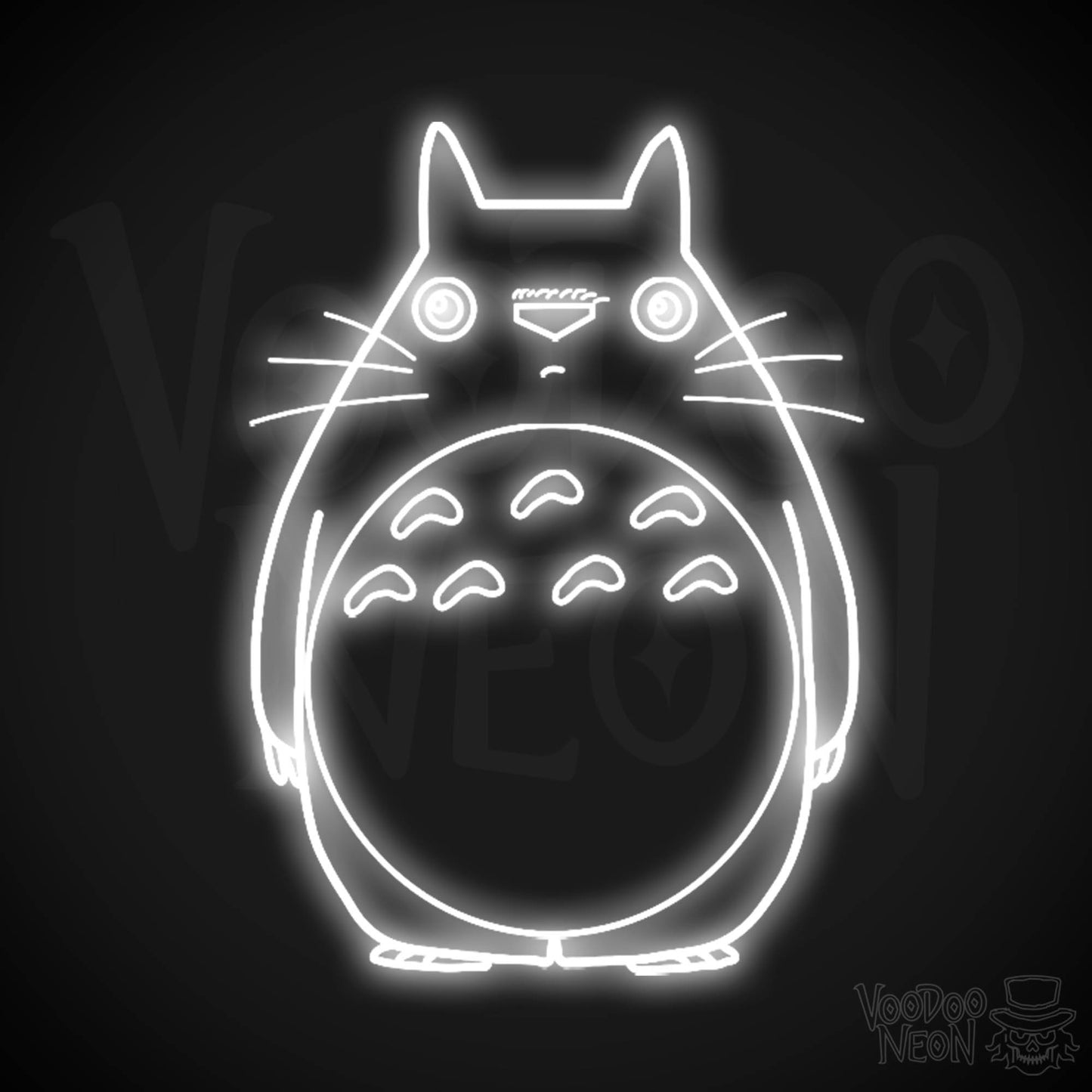 Totoro Neon Wall Art - Neon Totoro Sign - Totoro Neon Sign - LED Wall Art - Color White