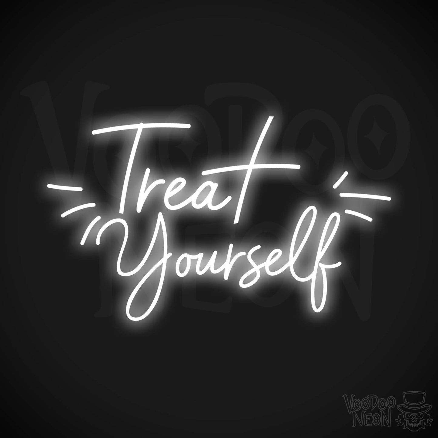 Treat Yourself LED Neon - White