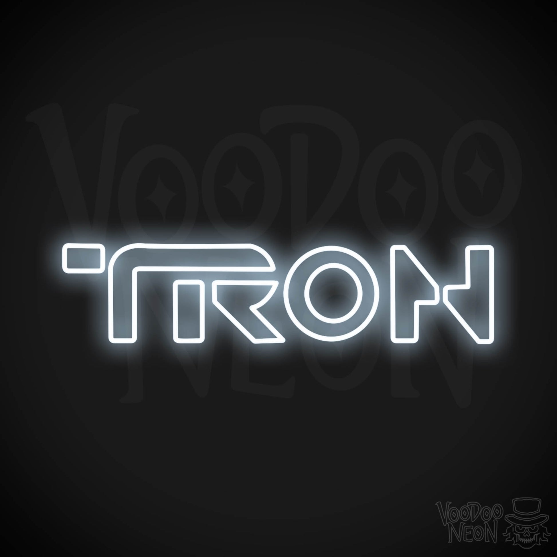 Tron Neon Sign - Neon Tron Sign - Movie LED Wall Art - Color Cool White