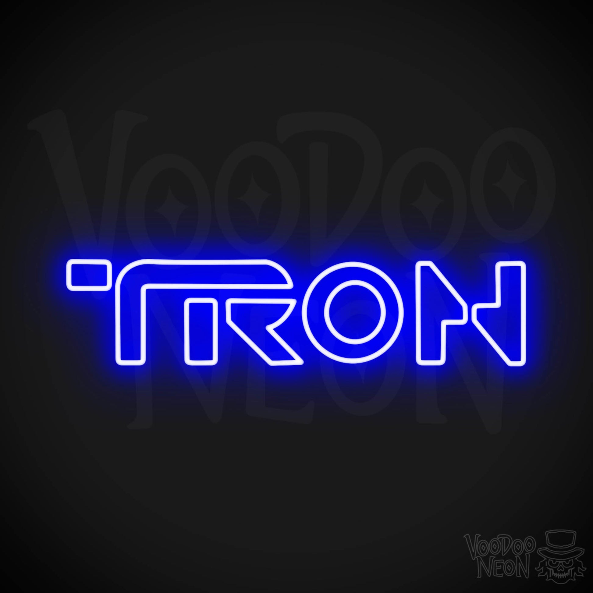 Tron Neon Sign - Neon Tron Sign - Movie LED Wall Art - Color Dark Blue