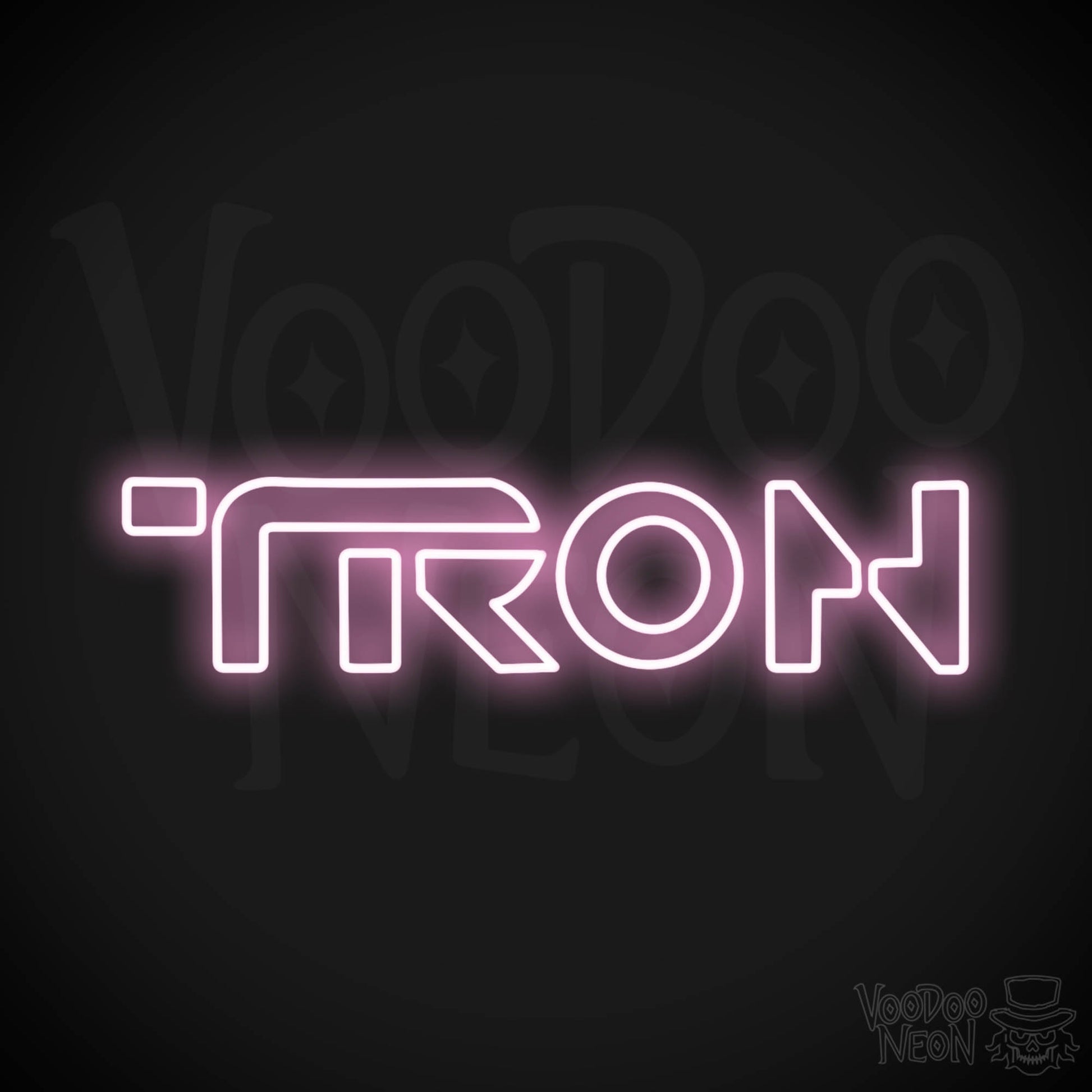 Tron Neon Sign - Neon Tron Sign - Movie LED Wall Art - Color Light Pink