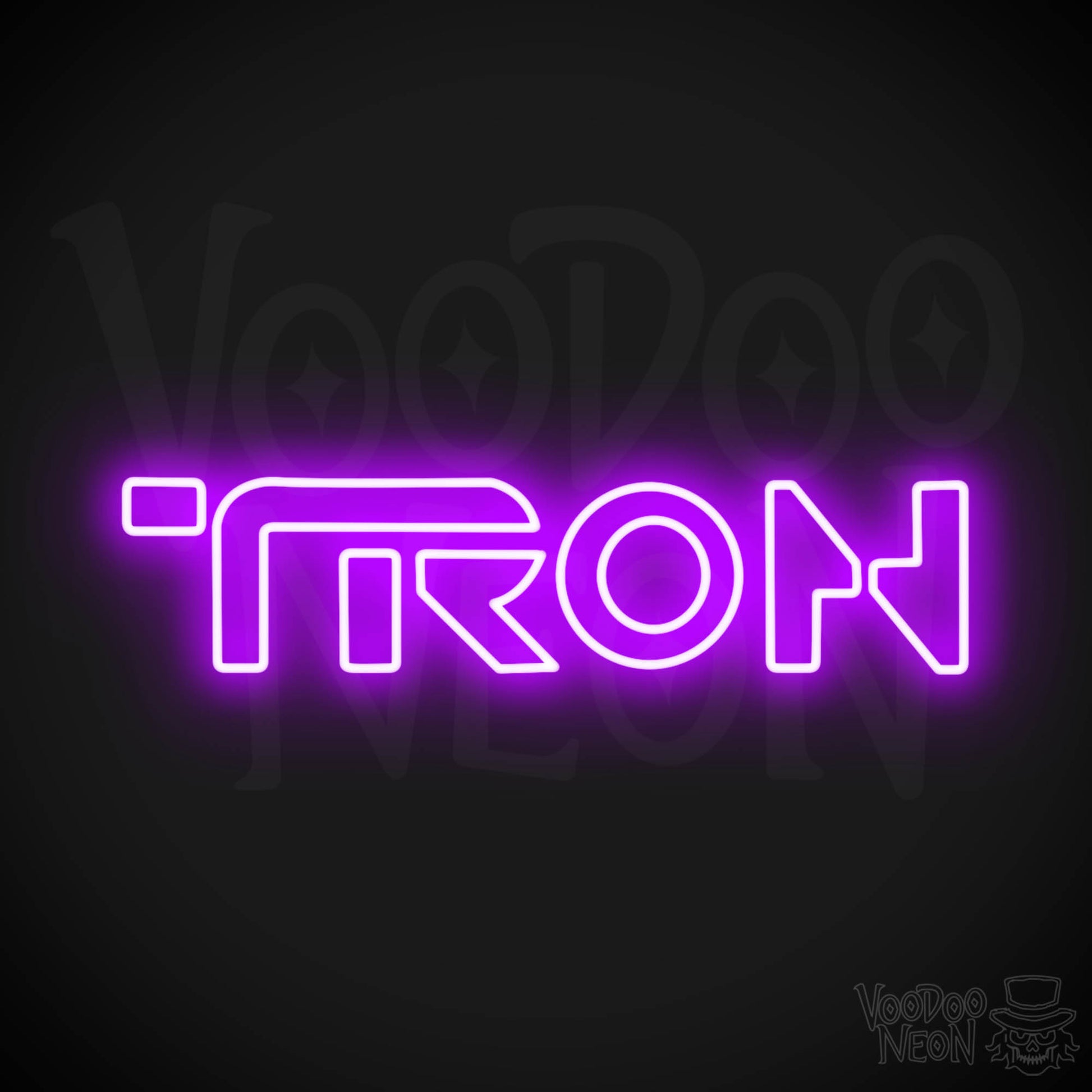 Tron Neon Sign - Neon Tron Sign - Movie LED Wall Art - Color Purple