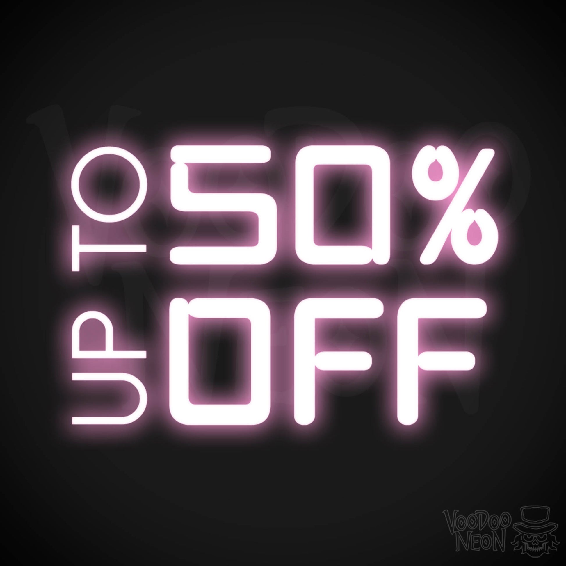 Upto 50% Off Neon Sign - Upto 50% Off Sign - Color Light Pink