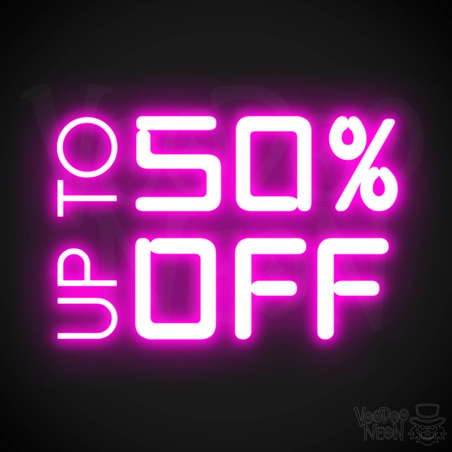 Upto 50% Off Neon Sign - Upto 50% Off Sign - Color Pink