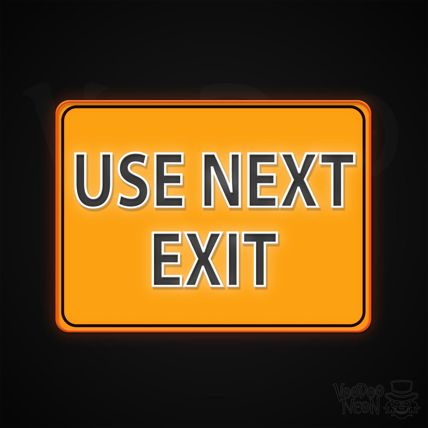 Use Next Exit Neon Sign - Multi-Color - Blackwall