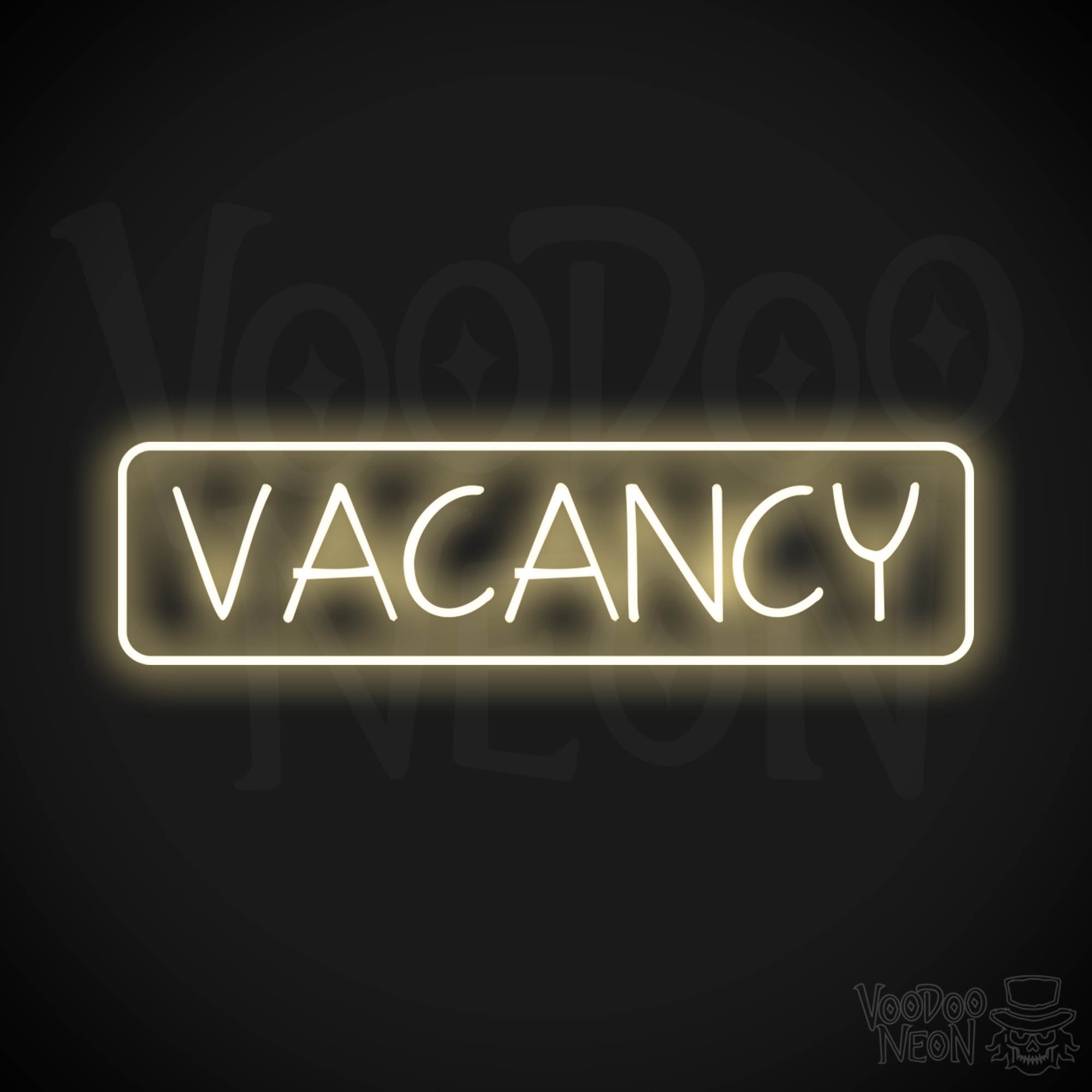 Insegna Al Neon Personalizzata VACANCY - 36,4x10,2 Cm - Luce LED Decorativa Per Parete