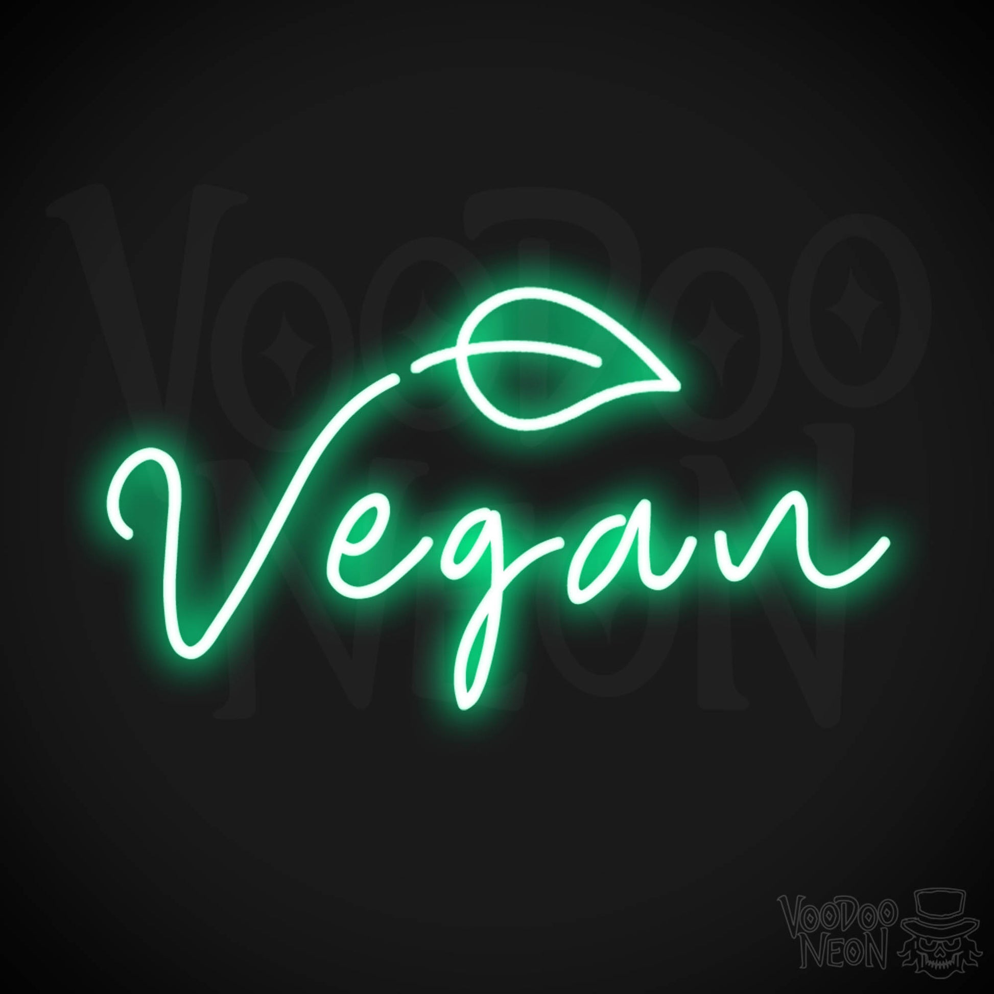 Vegan Neon Sign - Neon Vegan Restaurant Sign - Vegan Wall Art - Color Green