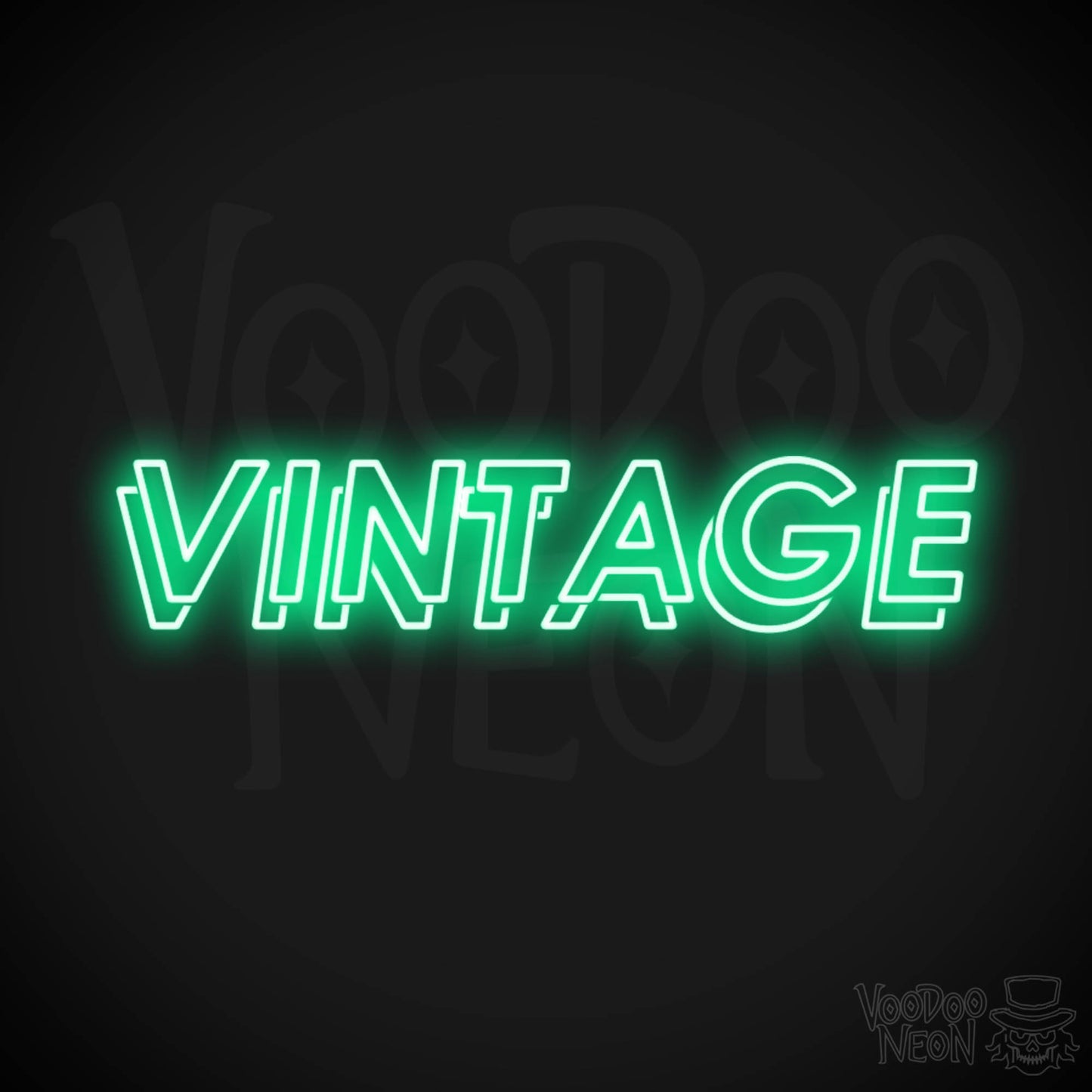 Vintage Neon Sign - Neon Vintage Sign - Color Green