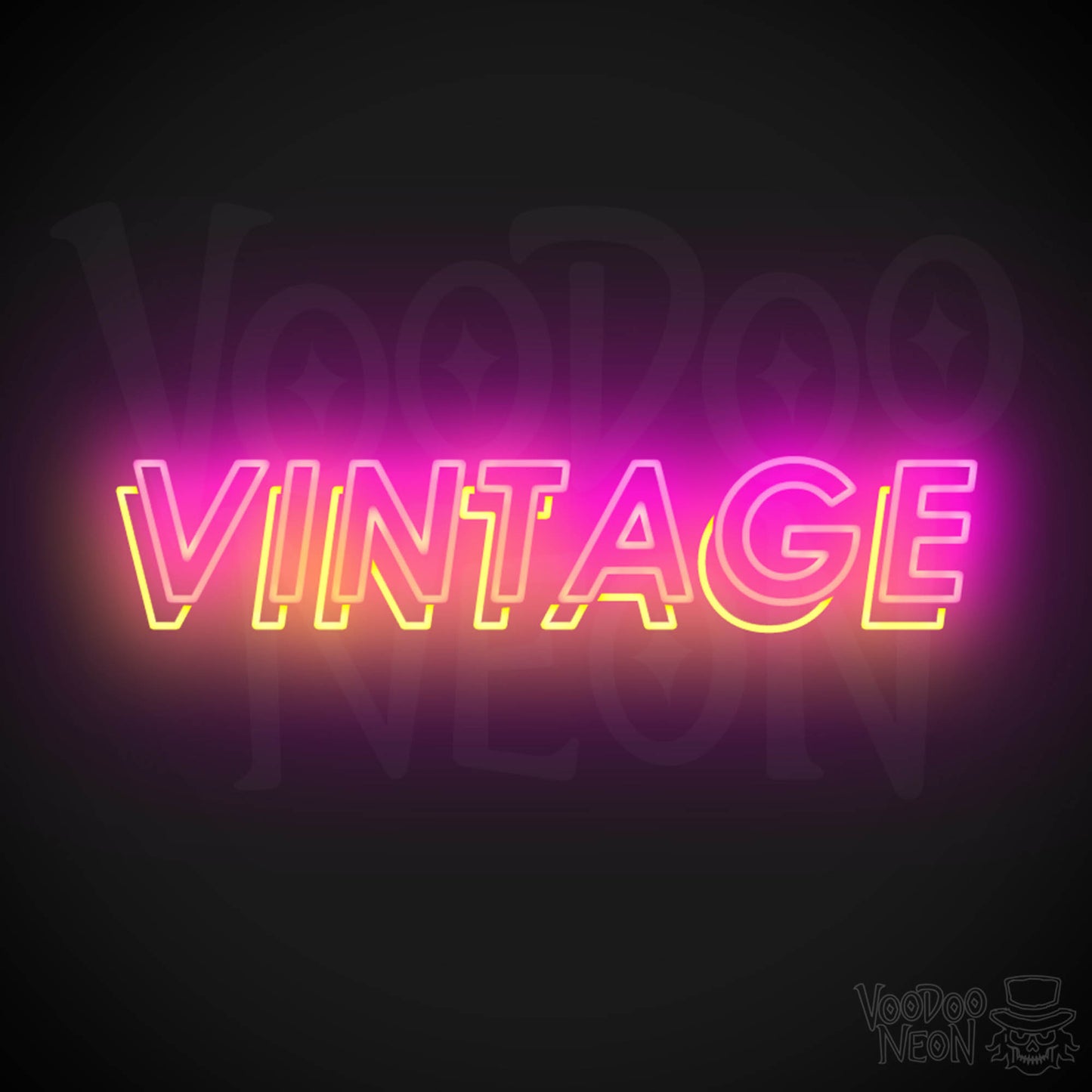 Vintage Neon Sign - Neon Vintage Sign - Color Multi-Color