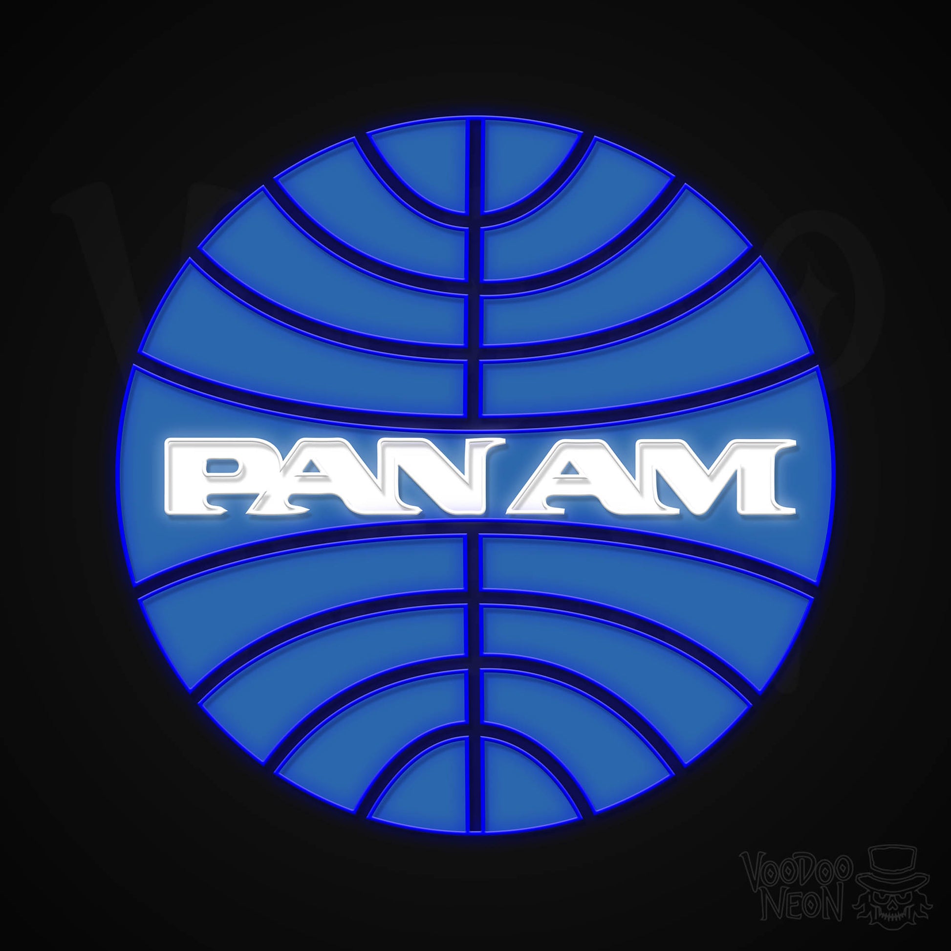 Pan Am Air Neon Sign - Multi-Color - Blackwall