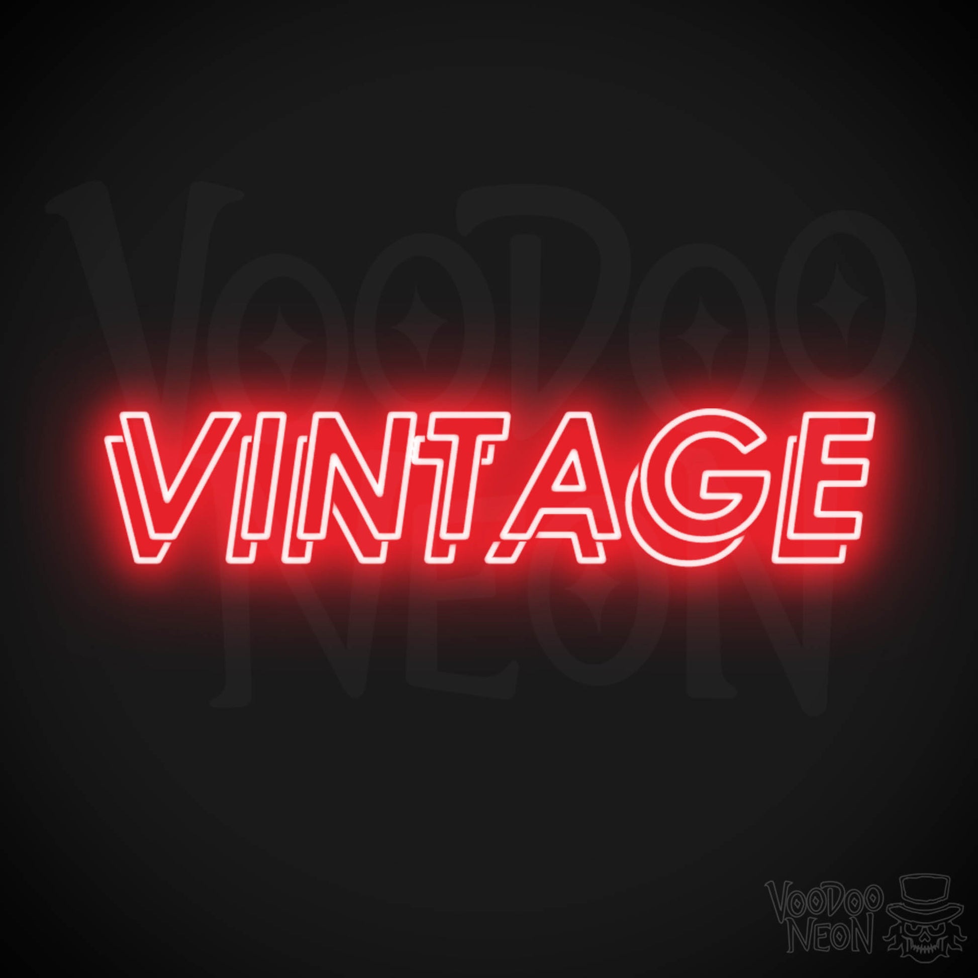 Vintage Neon Sign - Neon Vintage Sign - Color Red