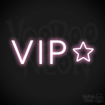 VIP Neon Sign - Neon VIP Sign - VIP LED Sign - Color Light Pink