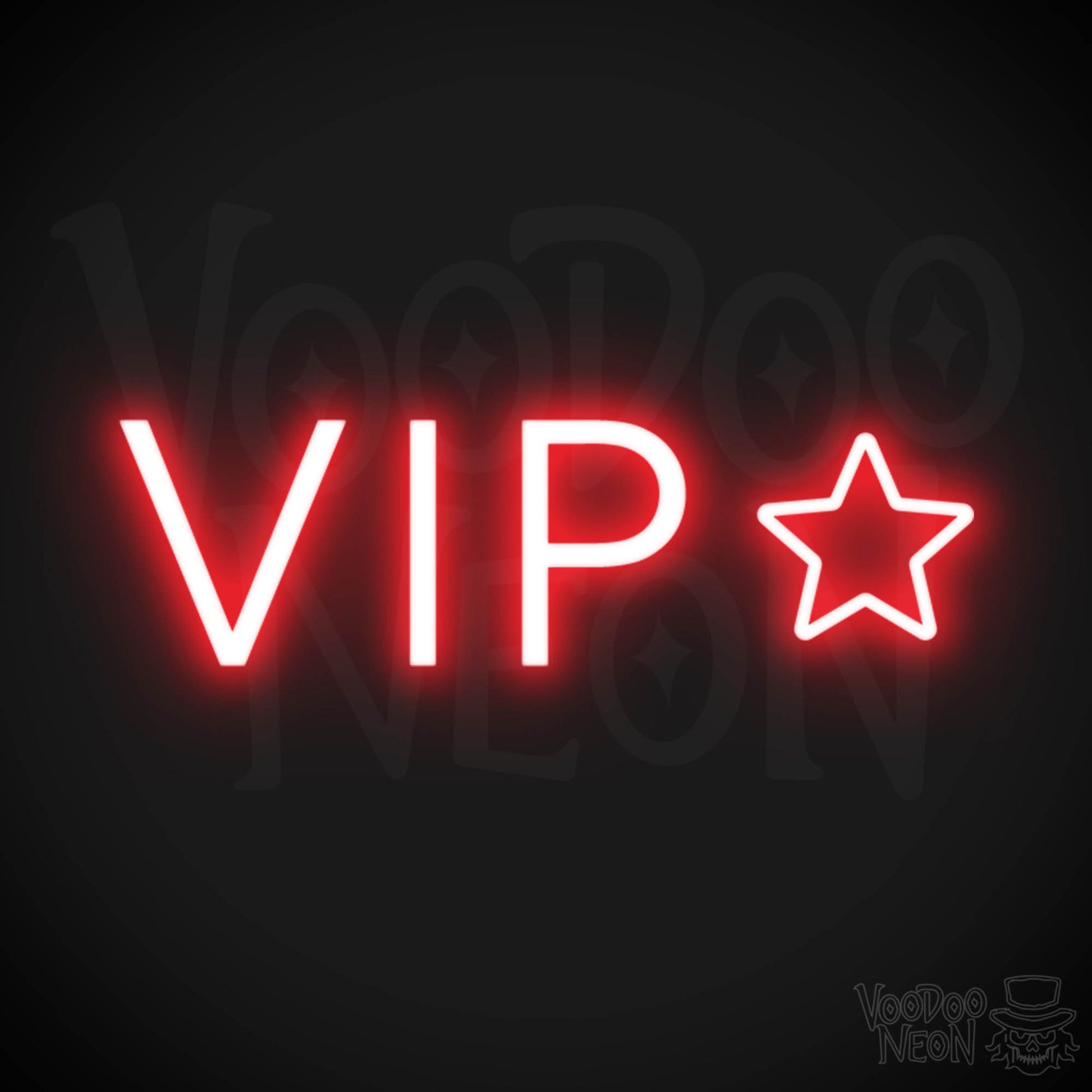VIP Neon Sign - Neon VIP Sign - VIP LED Sign - Color Red