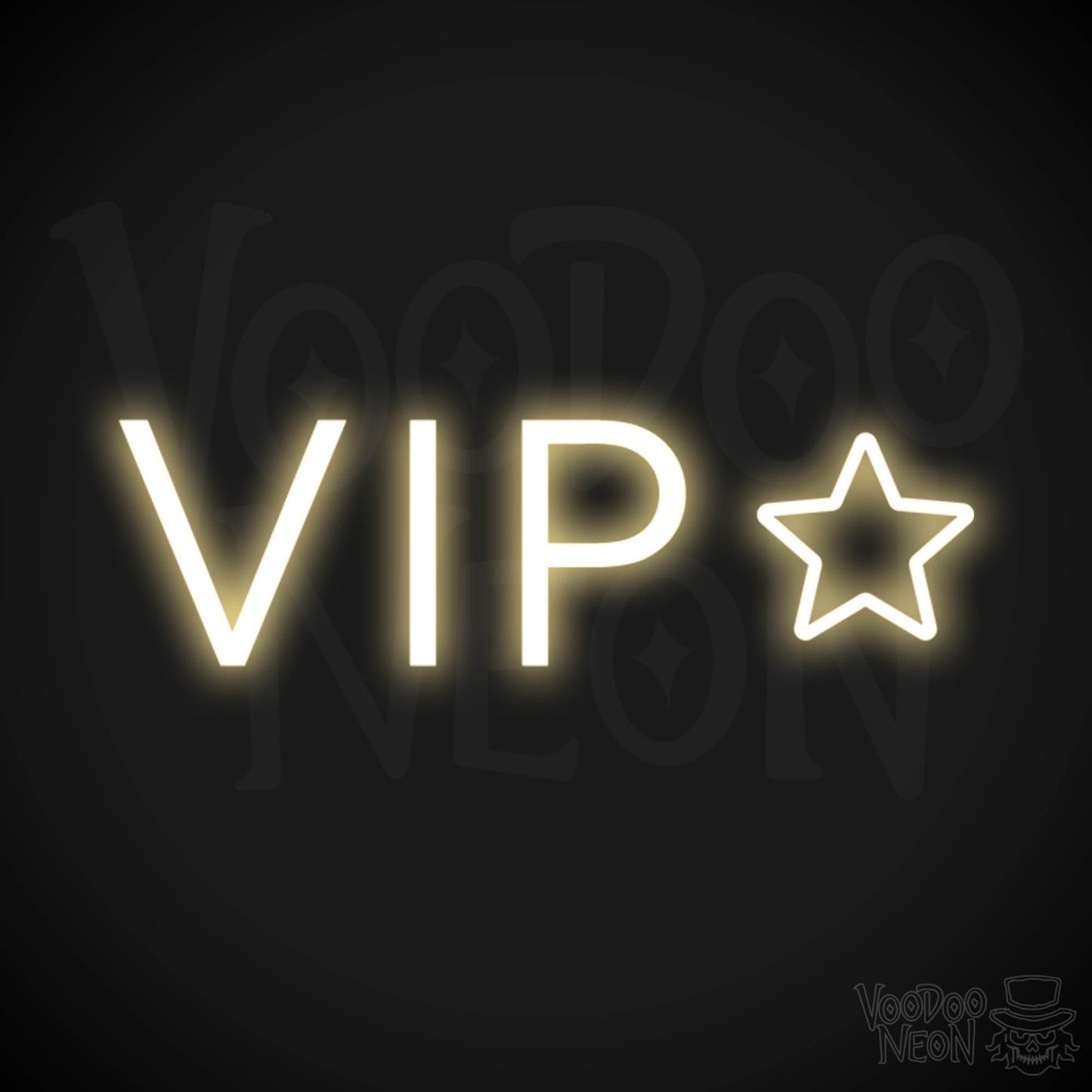 VIP Neon Sign - Neon VIP Sign - VIP LED Sign - Color Warm White
