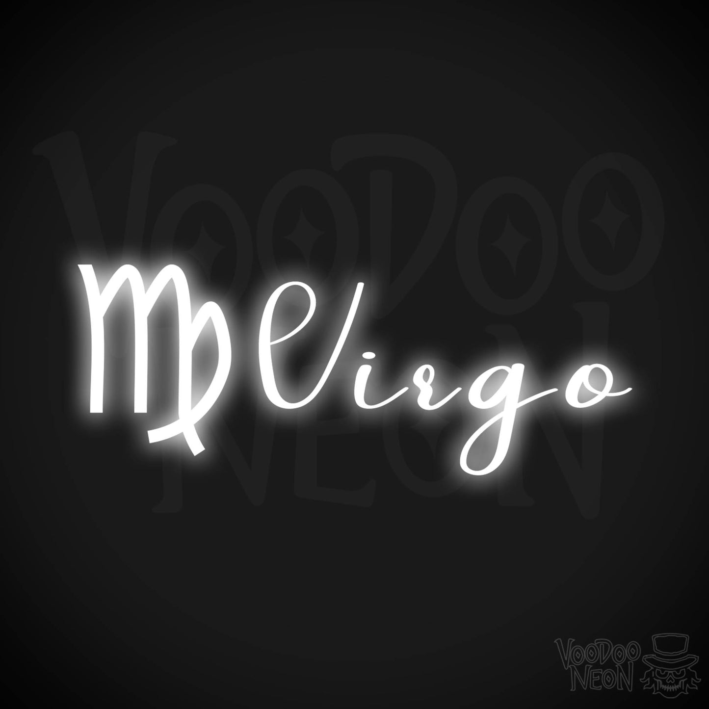 Virgo Neon Sign - Neon Virgo Sign - Virgo Symbol - Neon Wall Art - Color White