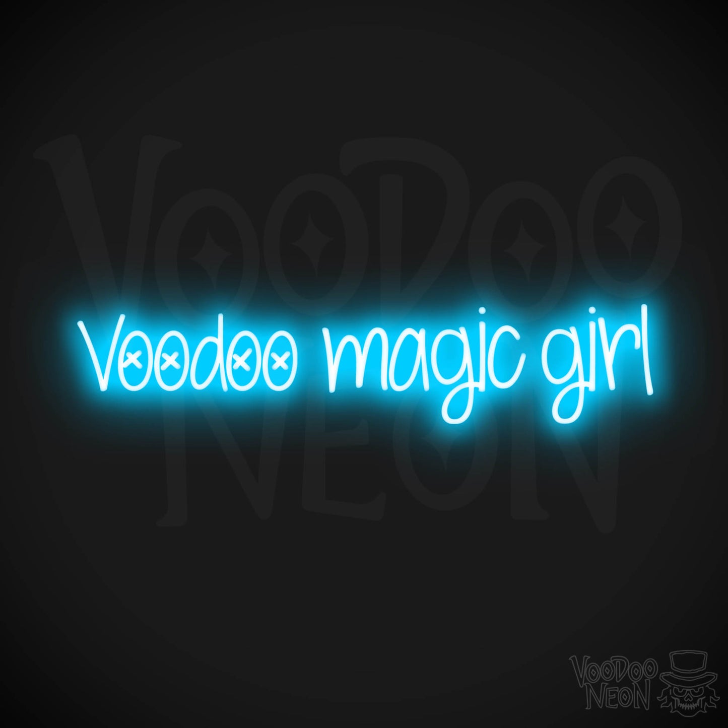 Voodoo Magic Girl LED Neon - Dark Blue