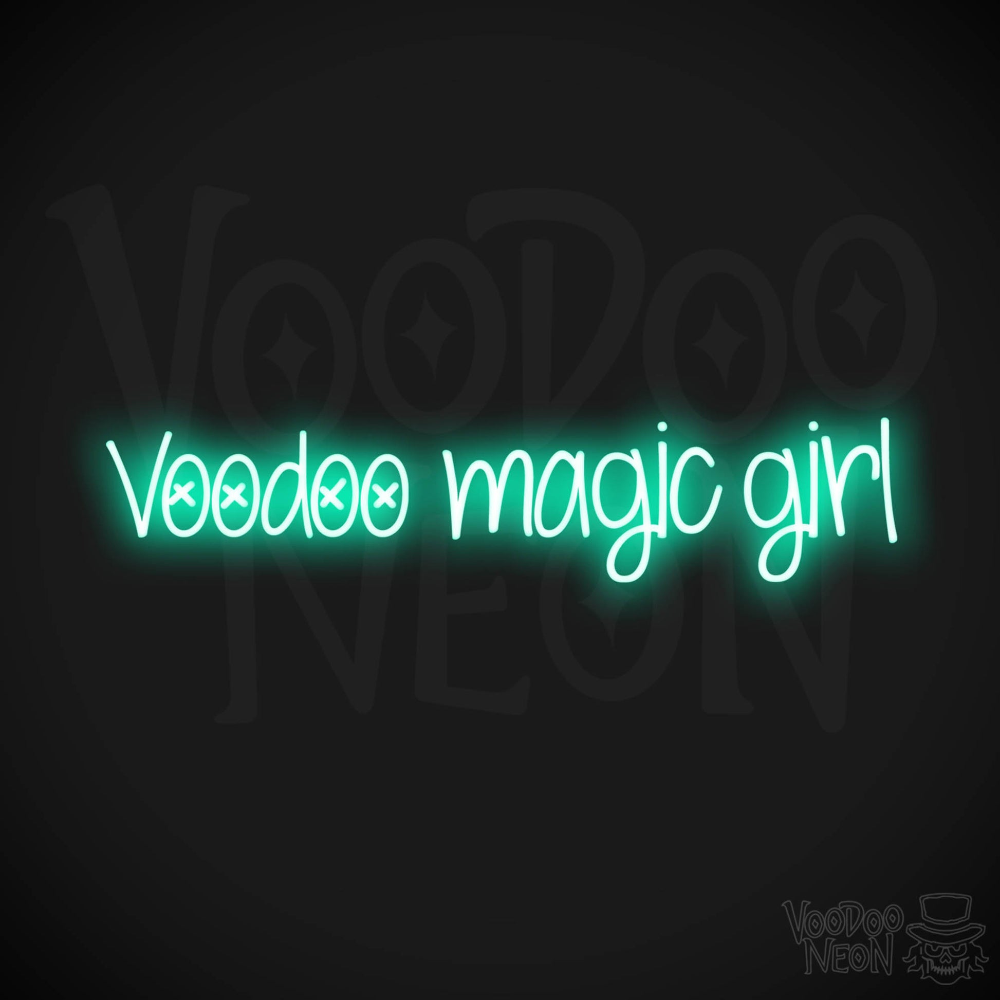 Voodoo Magic Girl LED Neon - Light Green