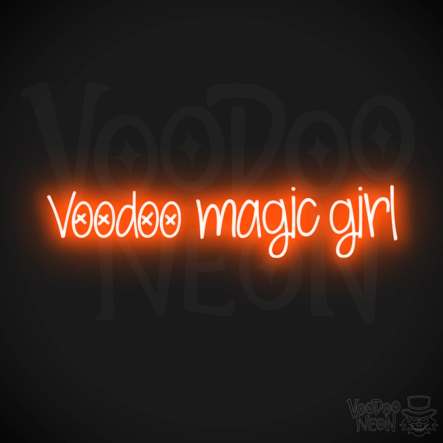 Voodoo Magic Girl LED Neon - Orange