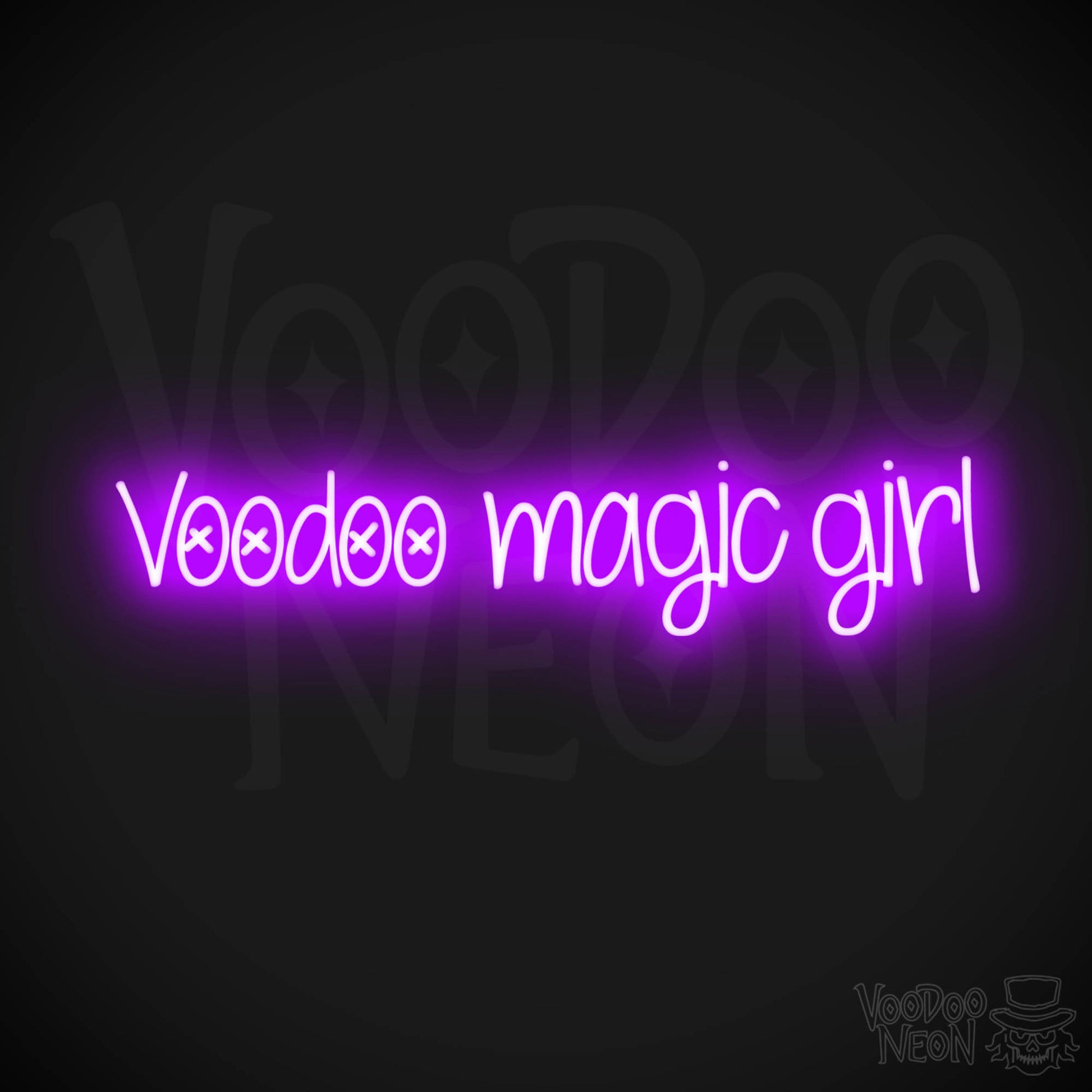 Voodoo Magic Girl LED Neon - Purple