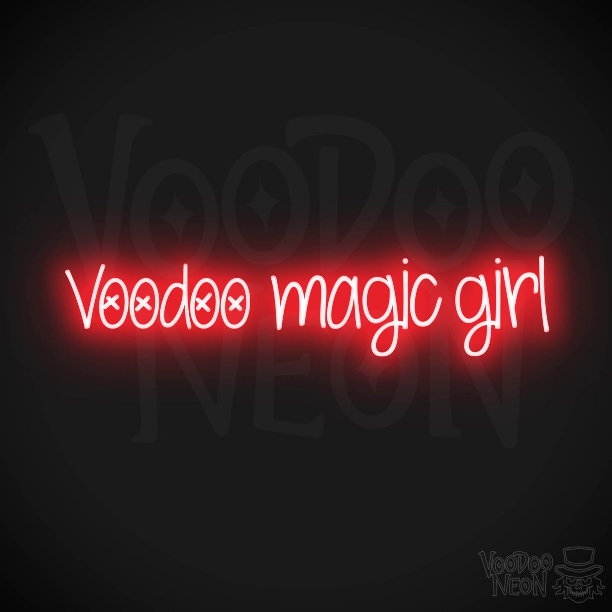 Voodoo Magic Girl LED Neon - Red