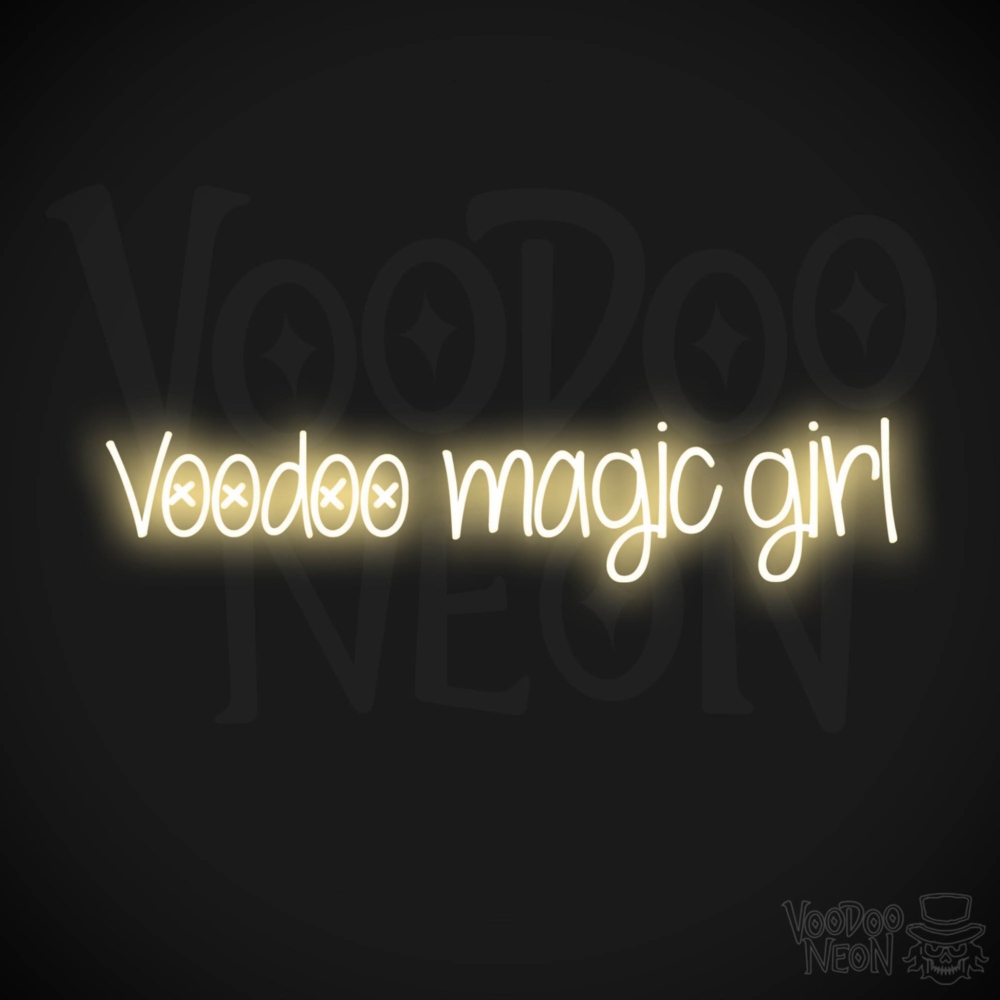 Voodoo Magic Girl LED Neon - Warm White