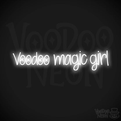 Voodoo Magic Girl LED Neon - White
