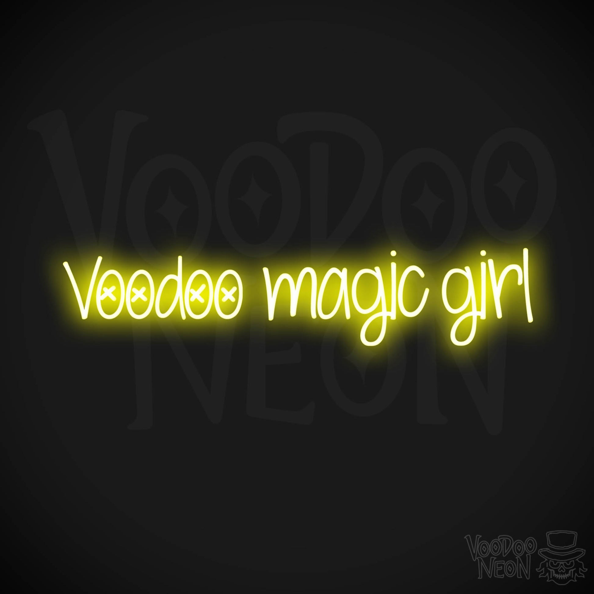 Voodoo Magic Girl LED Neon - Yellow