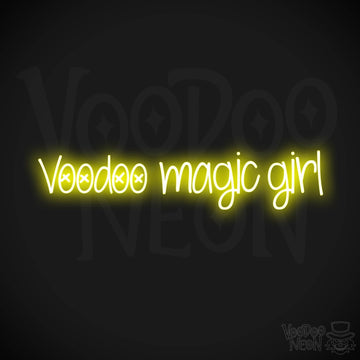 Voodoo Magic Girl LED Neon - Yellow