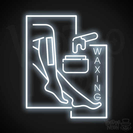Waxing Neon Sign - Waxing Sign - Neon Waxing Salon Wall Art - Color Cool White