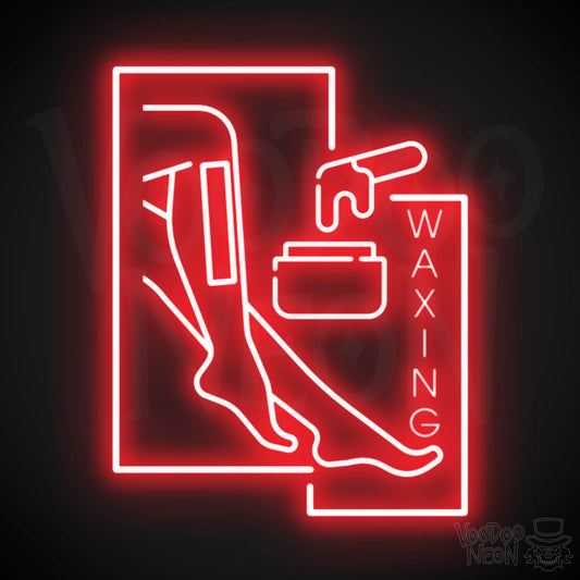 Waxing Neon Sign - Waxing Sign - Neon Waxing Salon Wall Art - Color Red