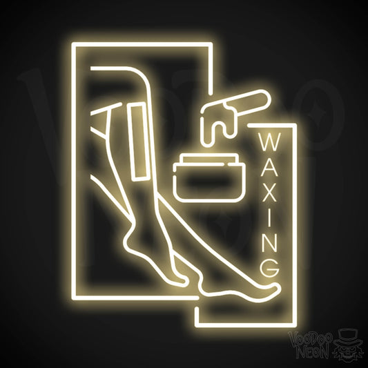Waxing Neon Sign - Waxing Sign - Neon Waxing Salon Wall Art - Color Warm White