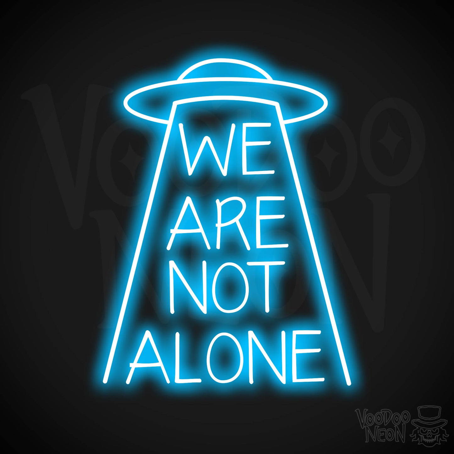 We Are Not Alone Neon Sign - Dark Blue