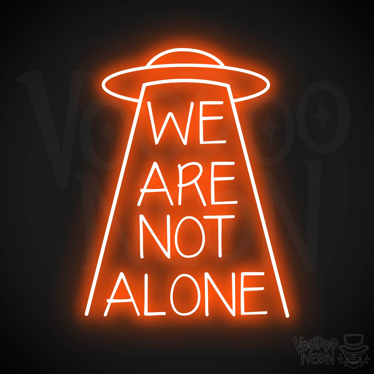 We Are Not Alone Neon Sign - Orange