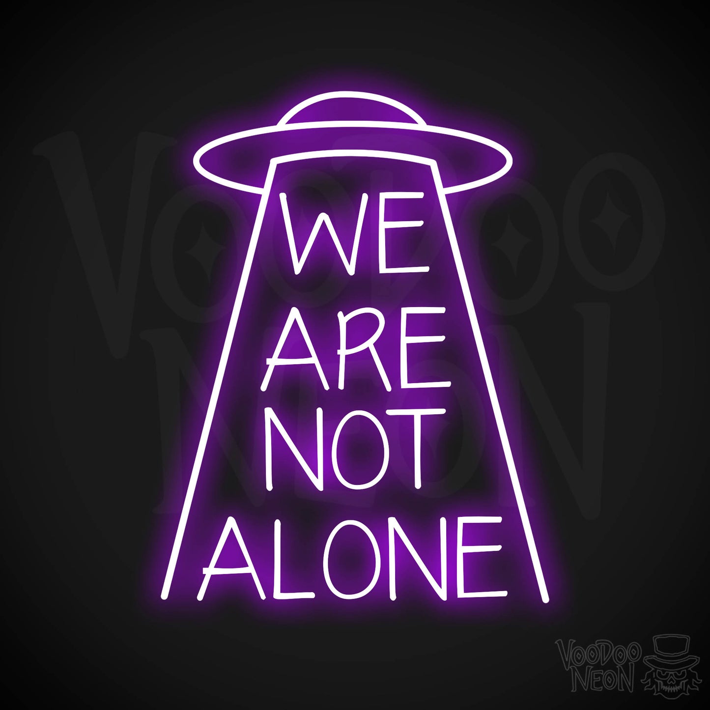 We Are Not Alone Neon Sign - Purple