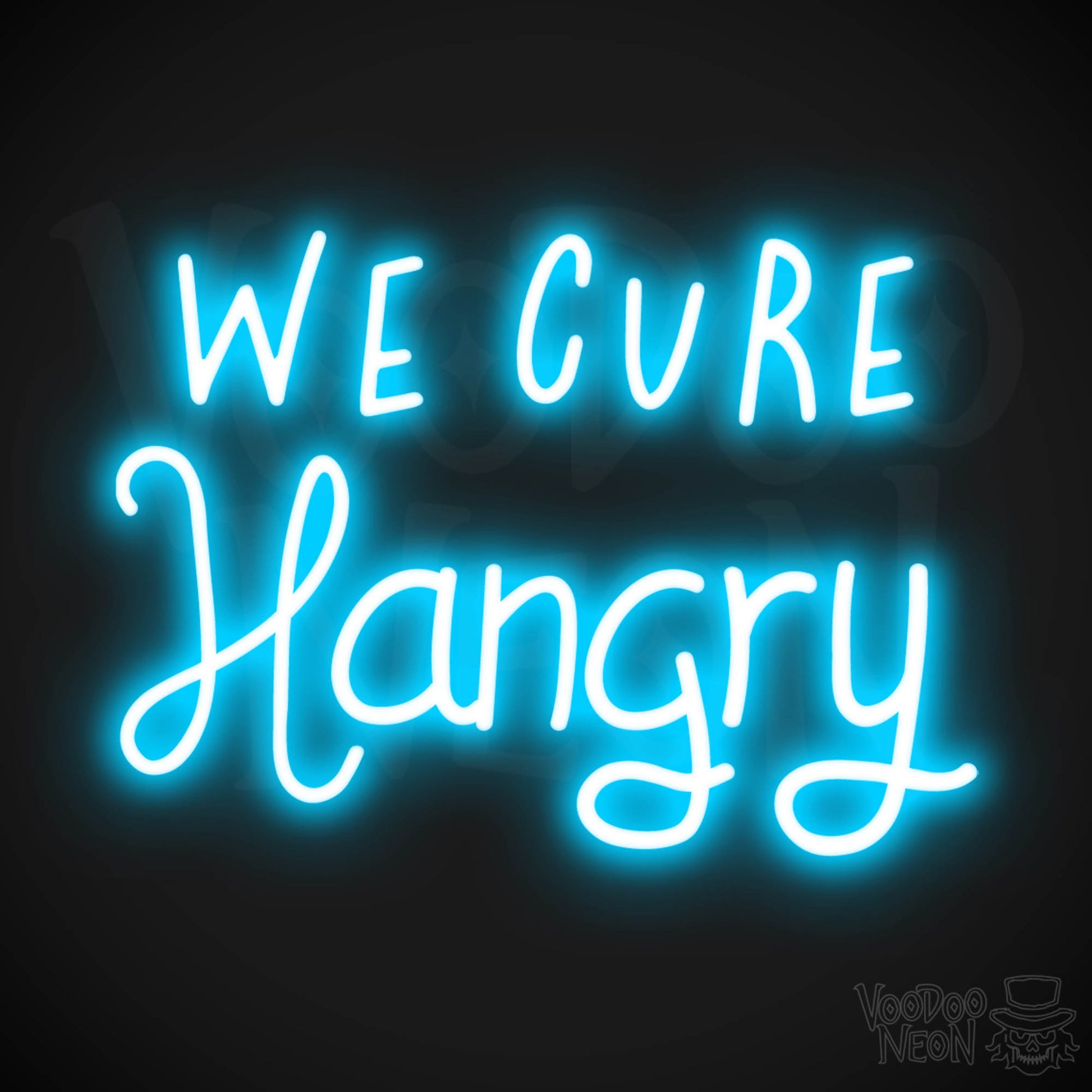 We Cure Hangry LED Neon - Dark Blue