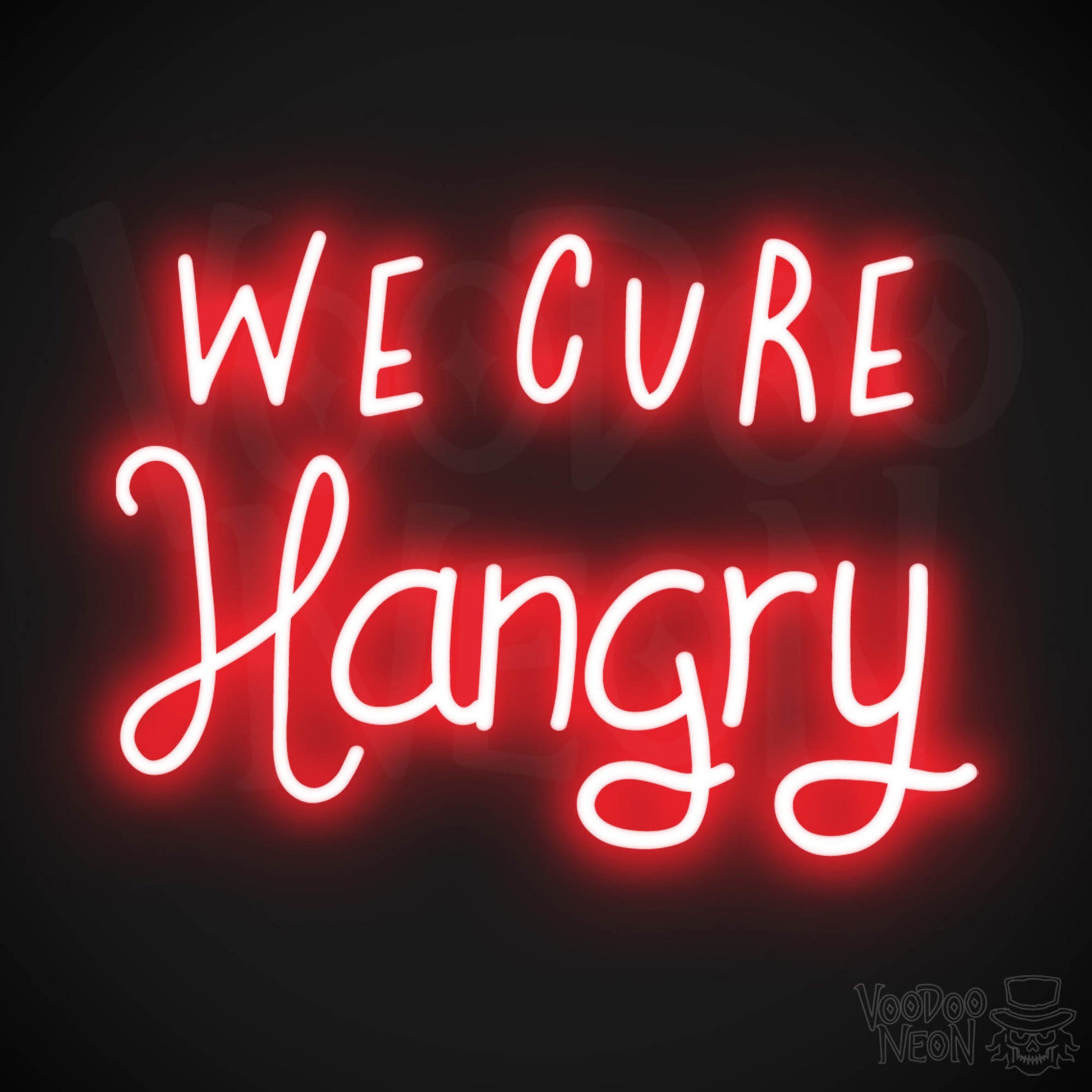 We Cure Hangry LED Neon - Red