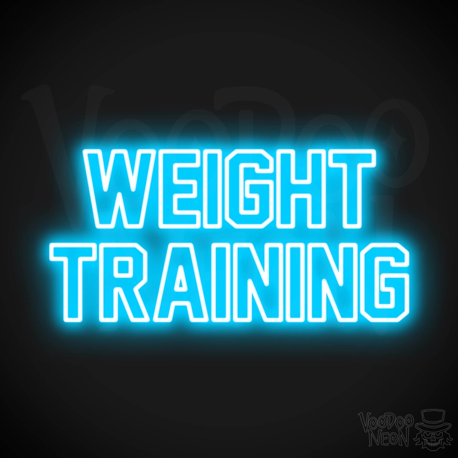 Weight Training LED Neon - Dark Blue
